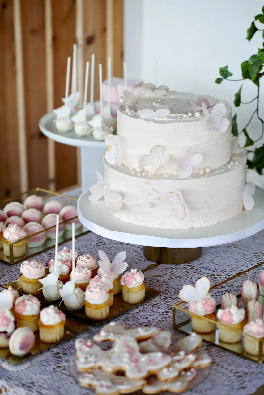 Butterflies Pearls Birthday Cake Limassol Cyprus Order Buy