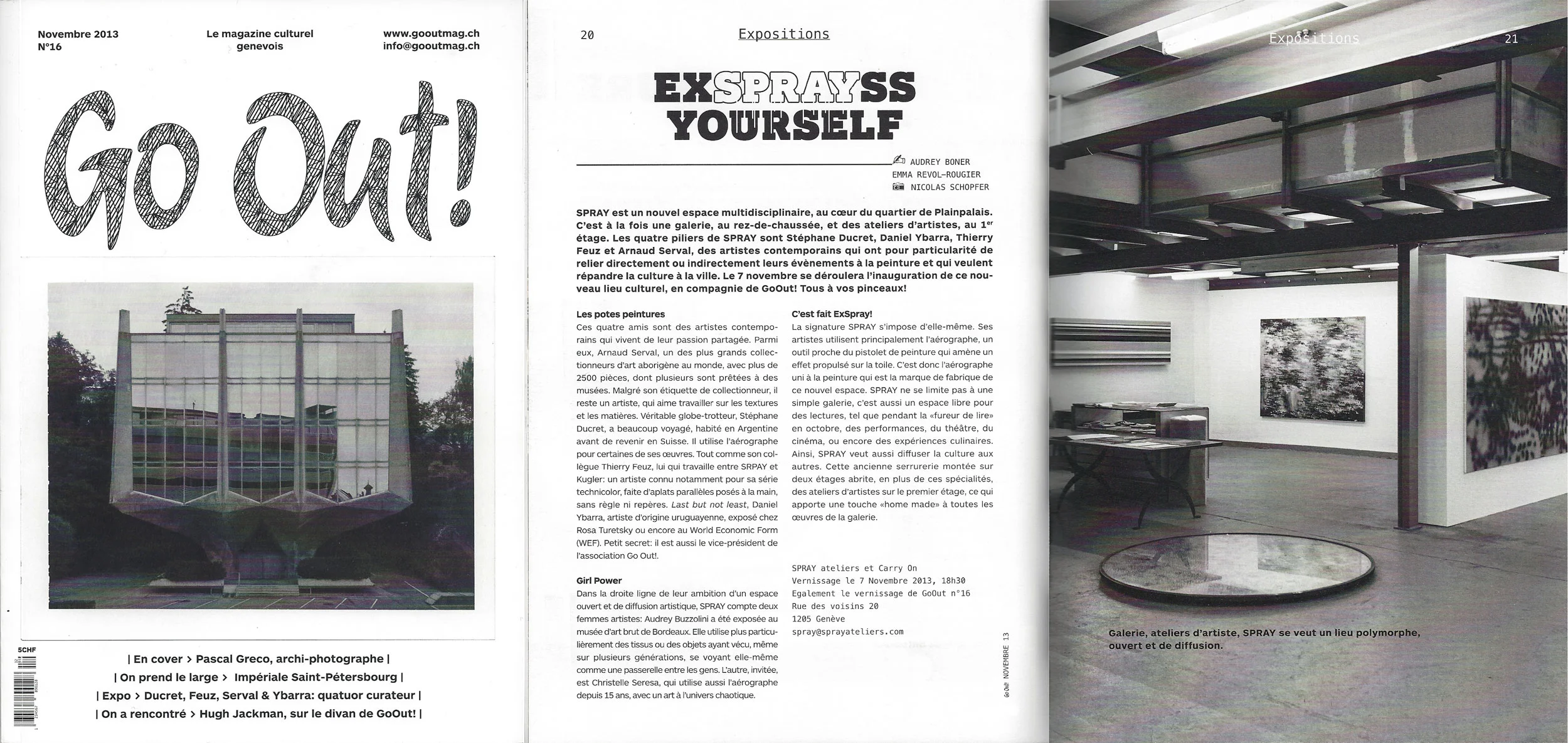 Olivier Gurtner, «De l'existence et de l'essence», GoOut! No 19, 01.03.2014.