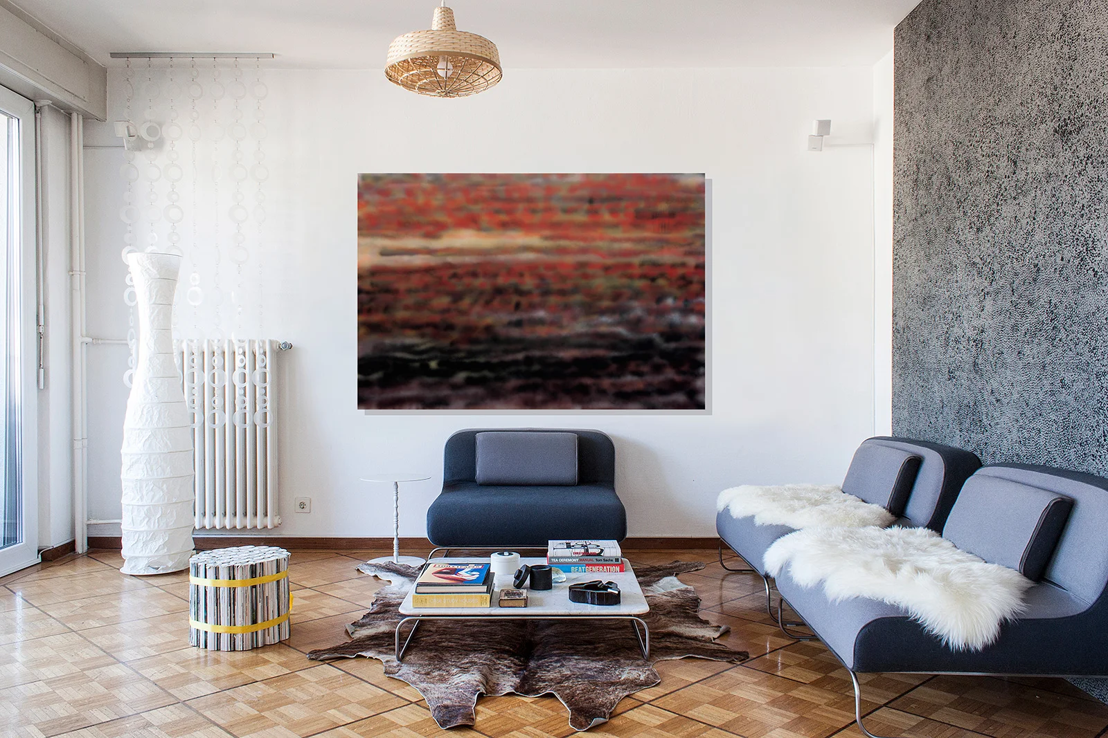 situation en appartement (hauteur plafond: 260 cm, sièges: 66 cm)