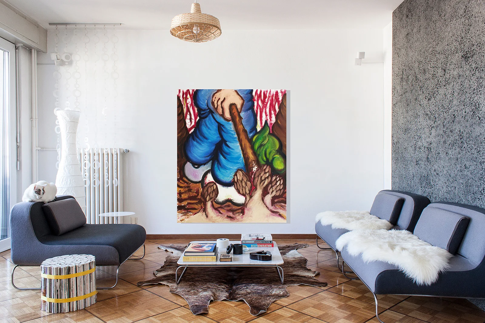 situation en appartement (hauteur plafond: 260 cm, sièges: 66 cm)