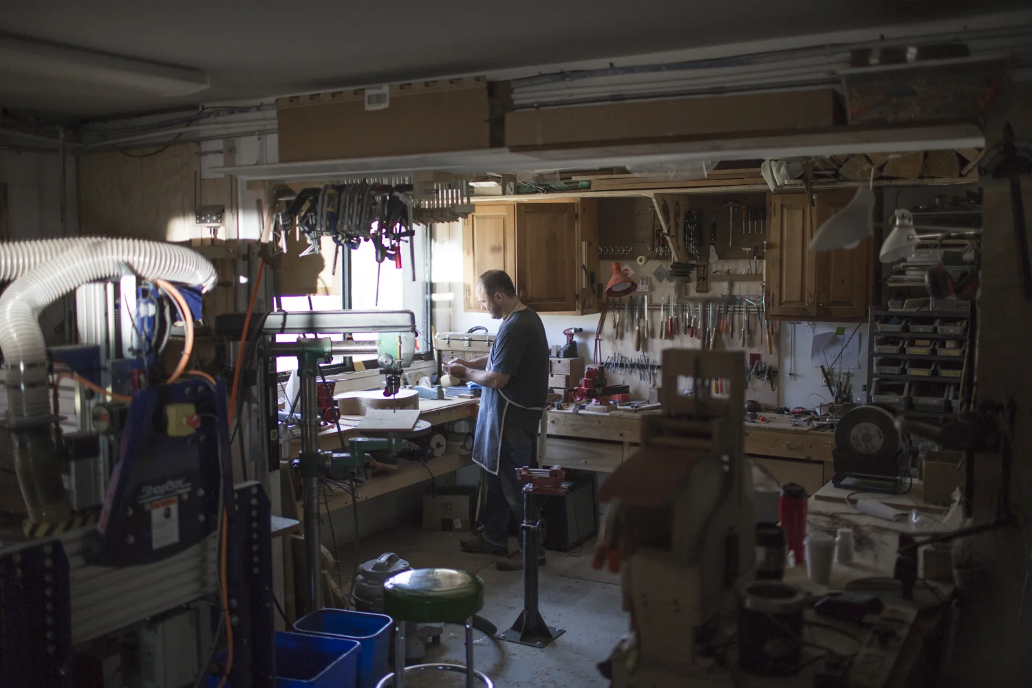 Adam Buchwald in his workshop.