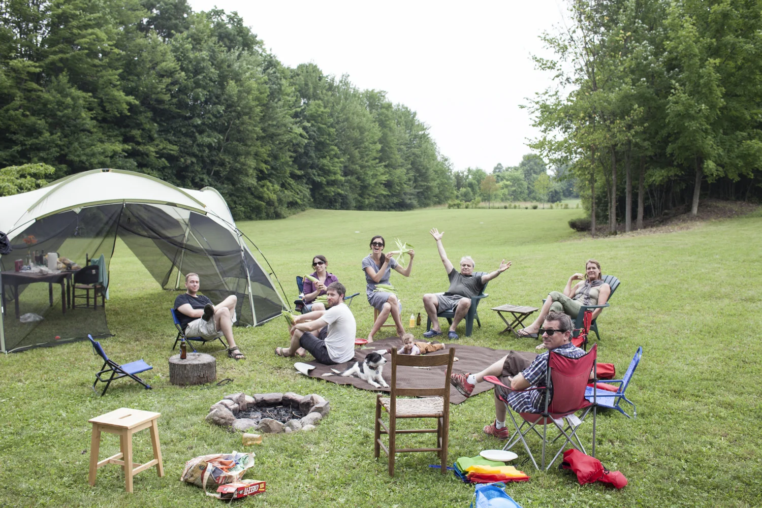 Camping party.