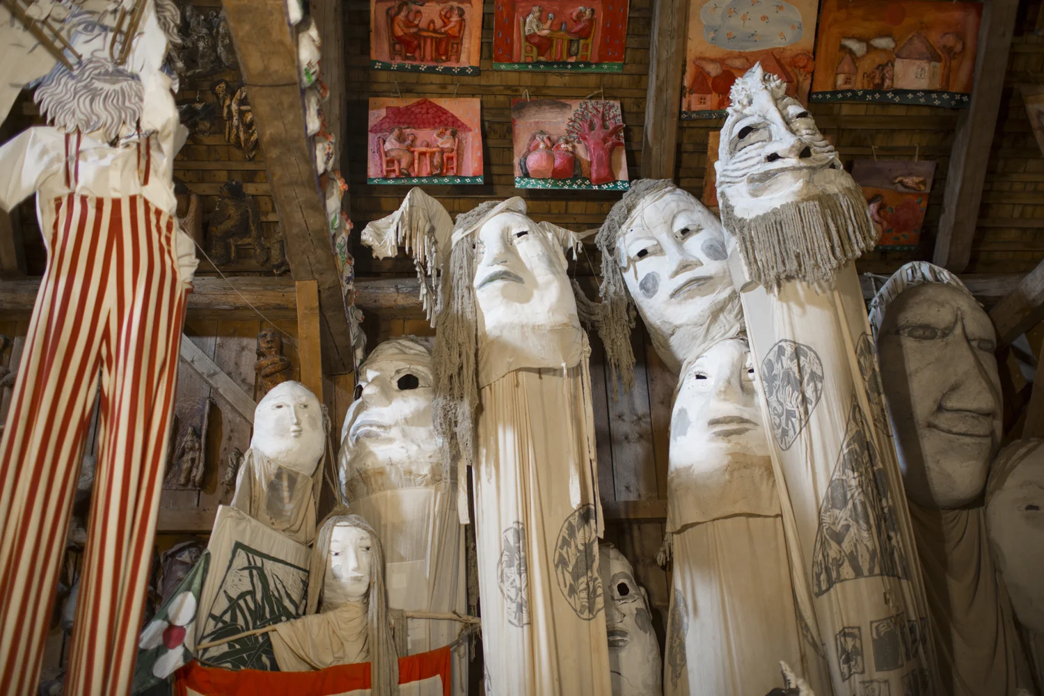 Papier-mâché puppets