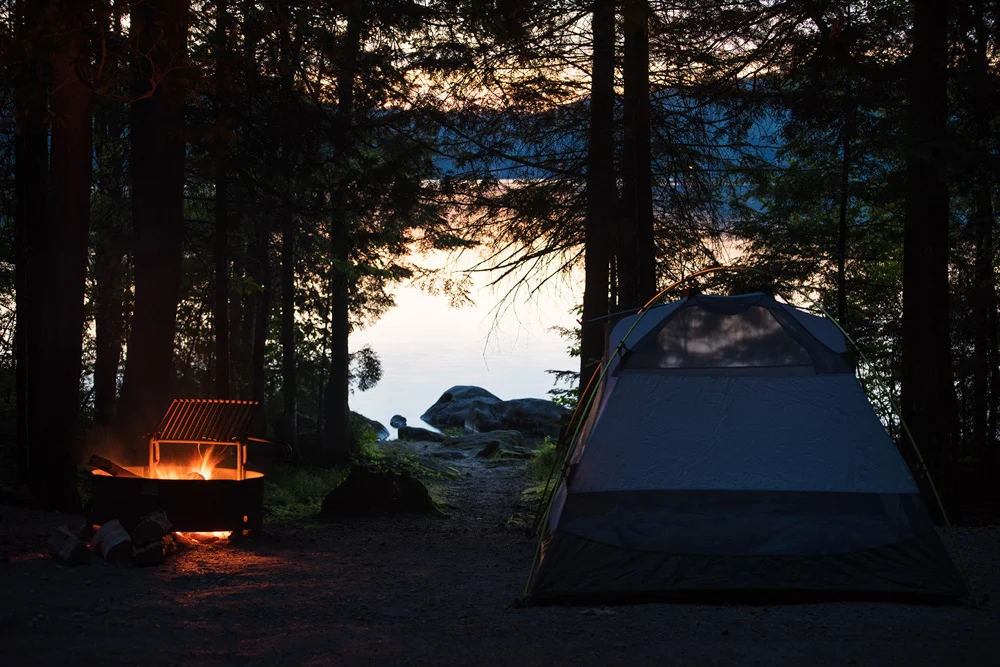 Camping in Maidstone Park. Photograph by Nathanael Asaro