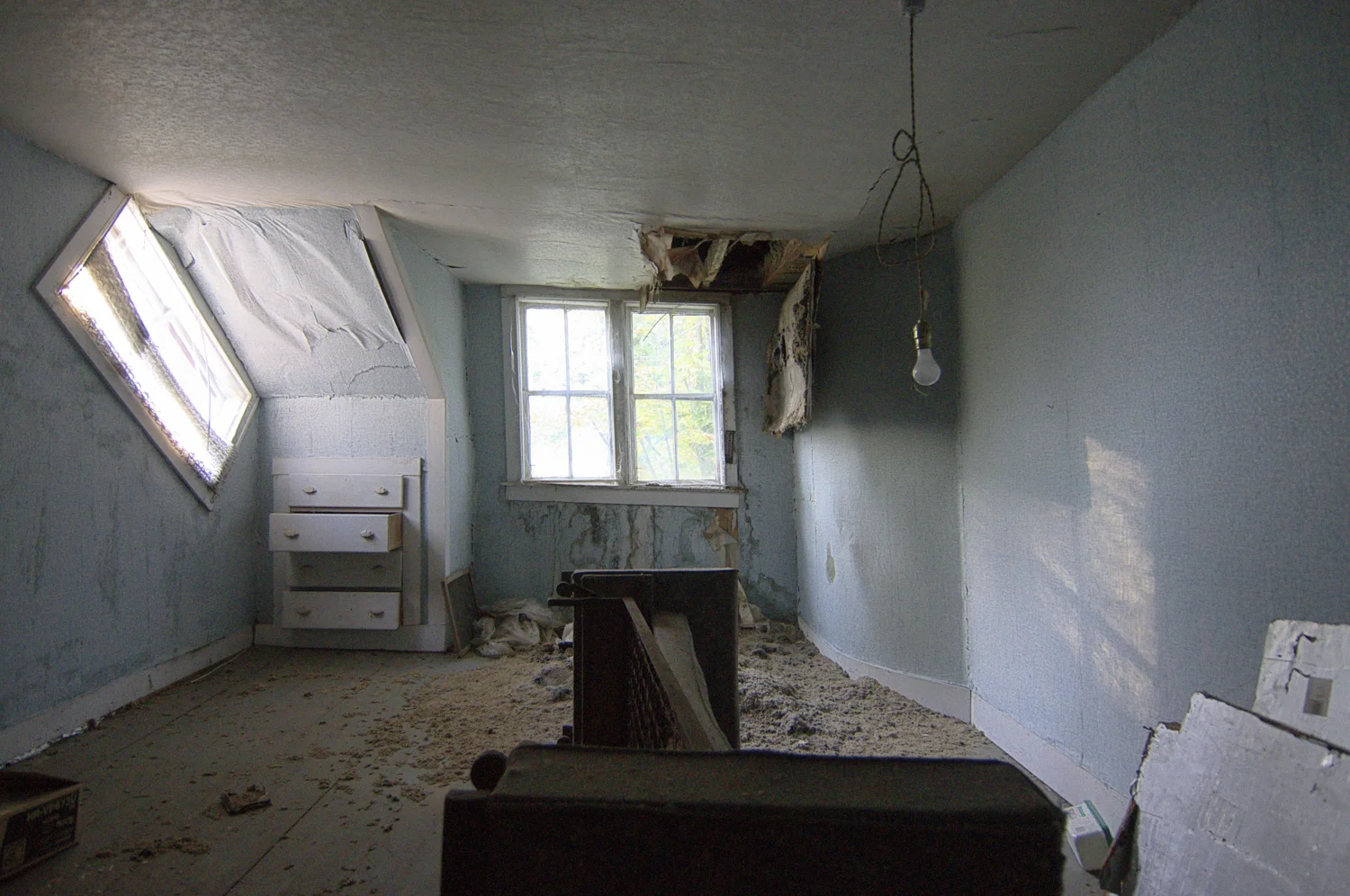 Abandoned house interior.