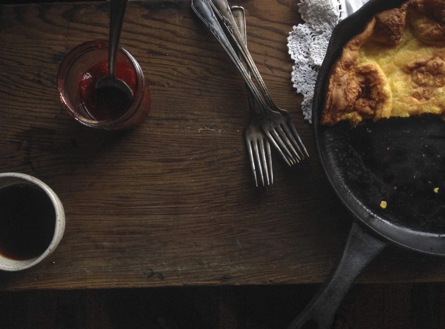 Apple and Oat Dutch Baby Pancake with Summer Preserves