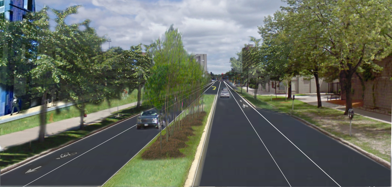 Riverside Avenue median design