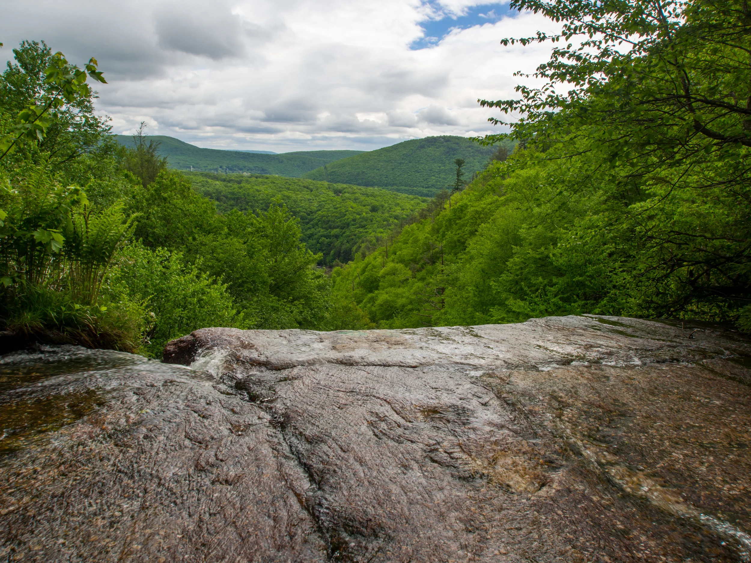 Viewpoint from middle falls.