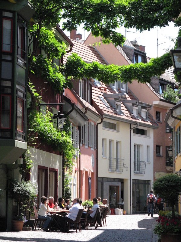 A side street in Freiburg town.