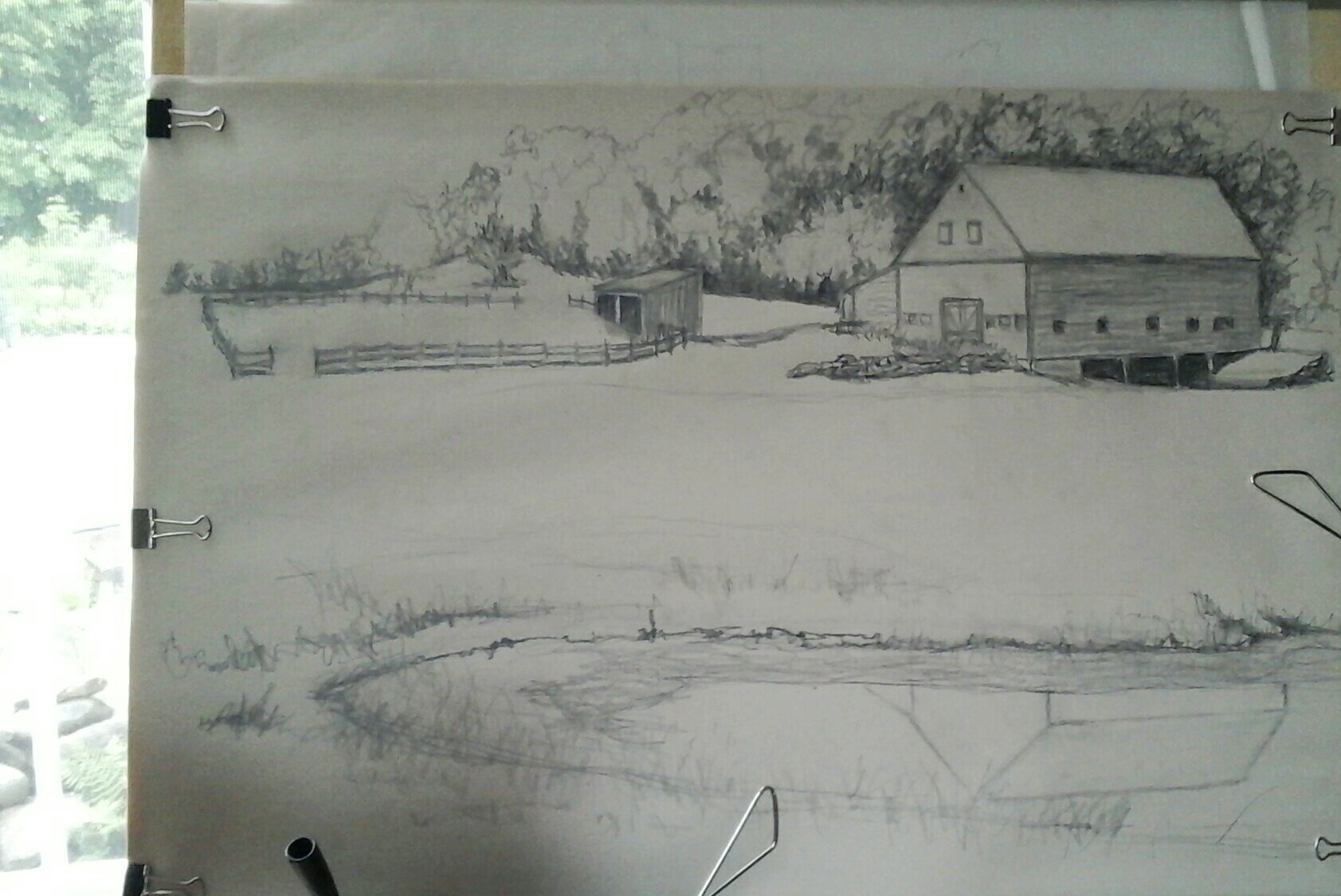 A Preliminary sketch onsite.