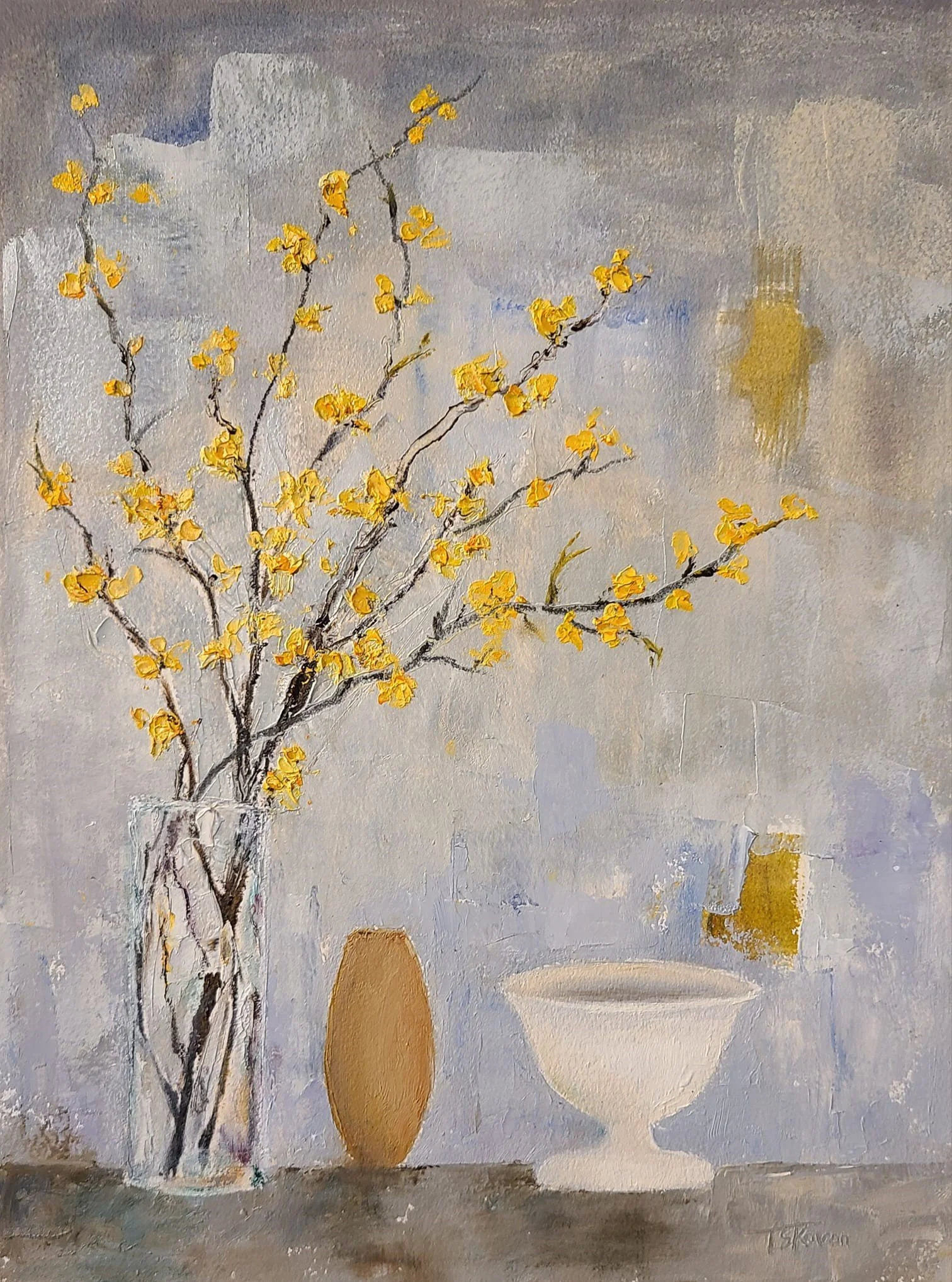 Forsythia & pottery - slight crp.jpg