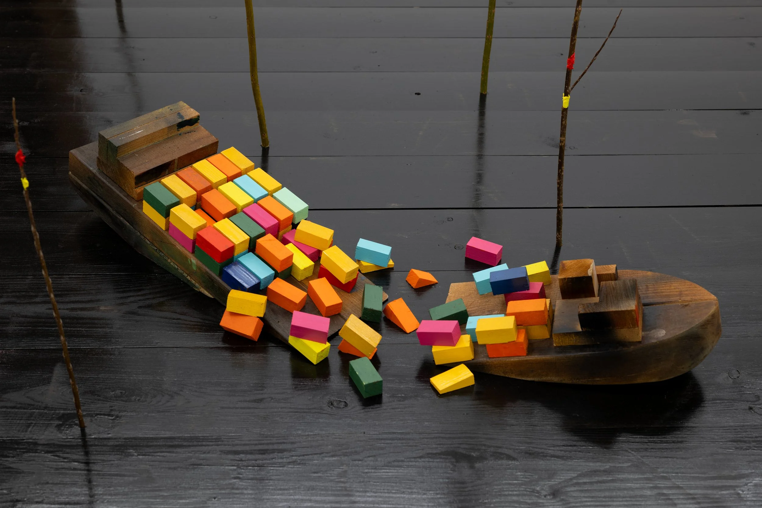    Lost at Sea    Finbar Ward  87 x 38 x 16cm   Timber &amp; paint   2026 