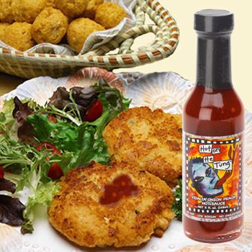 Gullah Gourmet Hot on He Tung Vadalia Onion Peach Hot Sauce | Charleston Classic Foods