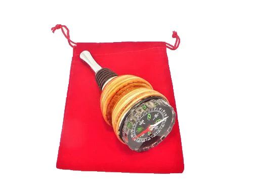 That Wood Guy Compass Bottle Stopper | Charleston Gifts