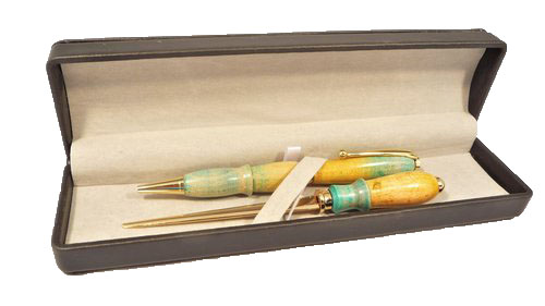 That Wood Guy Assorted Dyed Wood Letter Opener & Pen Set | Charleston Classic Gifts