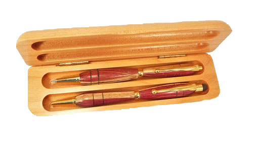 Pen+Stylus+&+Pencil+-+Mixed+Hardwood+with+Mpale+Wood+Hinged+Case+-++#7+-++$119_95.jpg