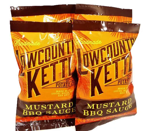 Lowcountry Kettle - Mustard BBQ Sauce Potato Chips (4 Bags)