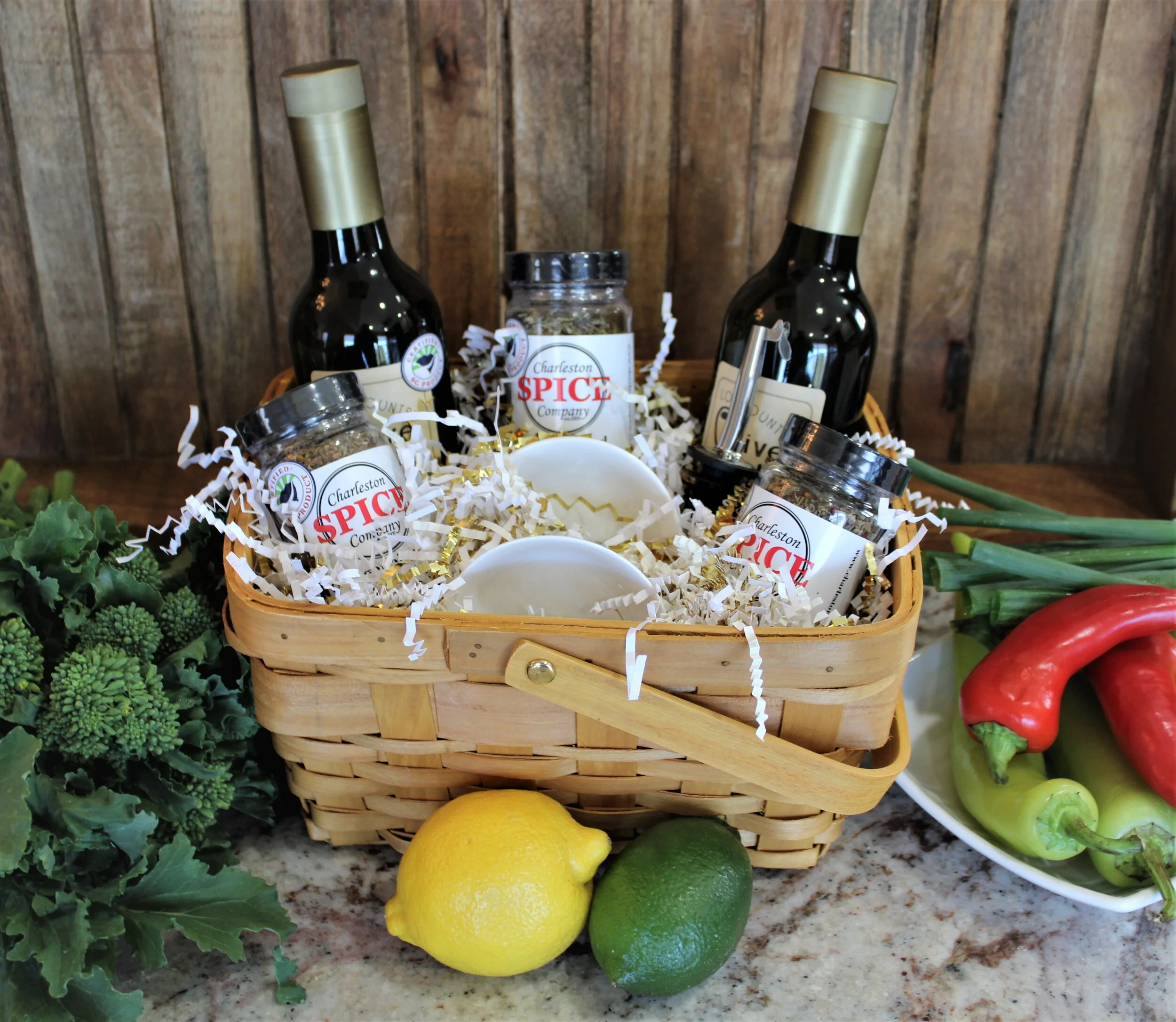 Mediterranean Olive Oil &amp; Spice Basket