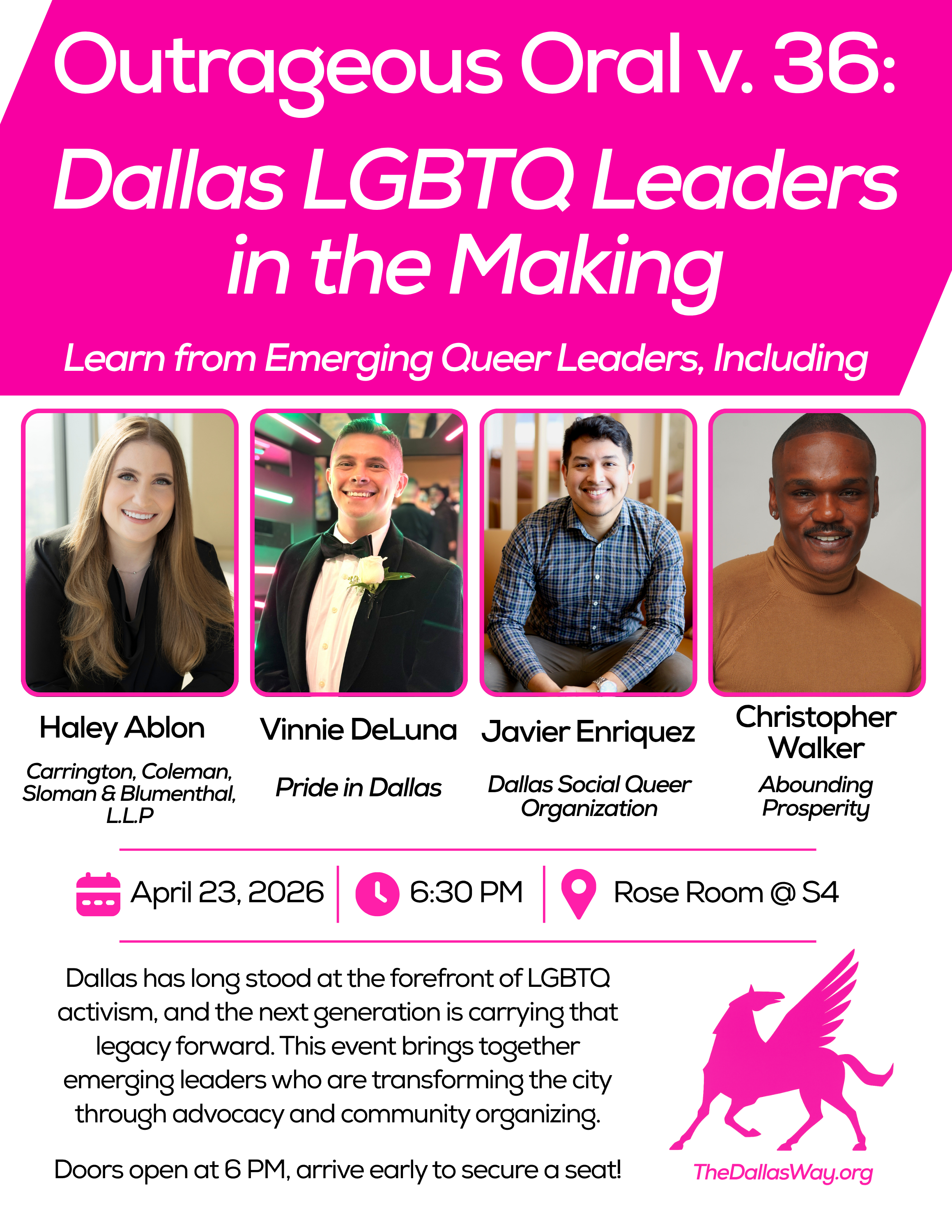 Outrageous Oral v. 36 - Dalas LGBTQ Leaders in the Making