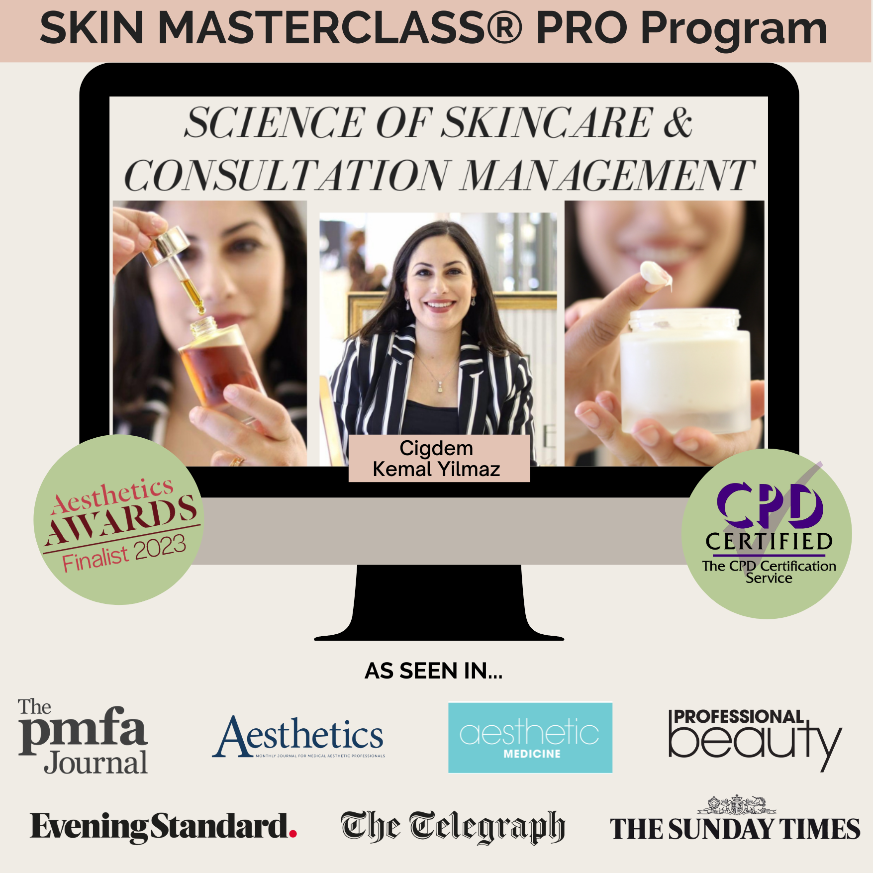 a globally recognized, licensed, and certified Skincare Consultant — Skin Masterclass