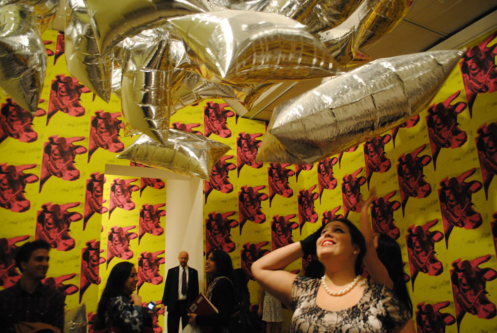 KEEP IT UP with Silver Balloons in Cow Paper , taken during the Warhol Factory Party, Metropolitan Museum of Art NYC , Spring 2013