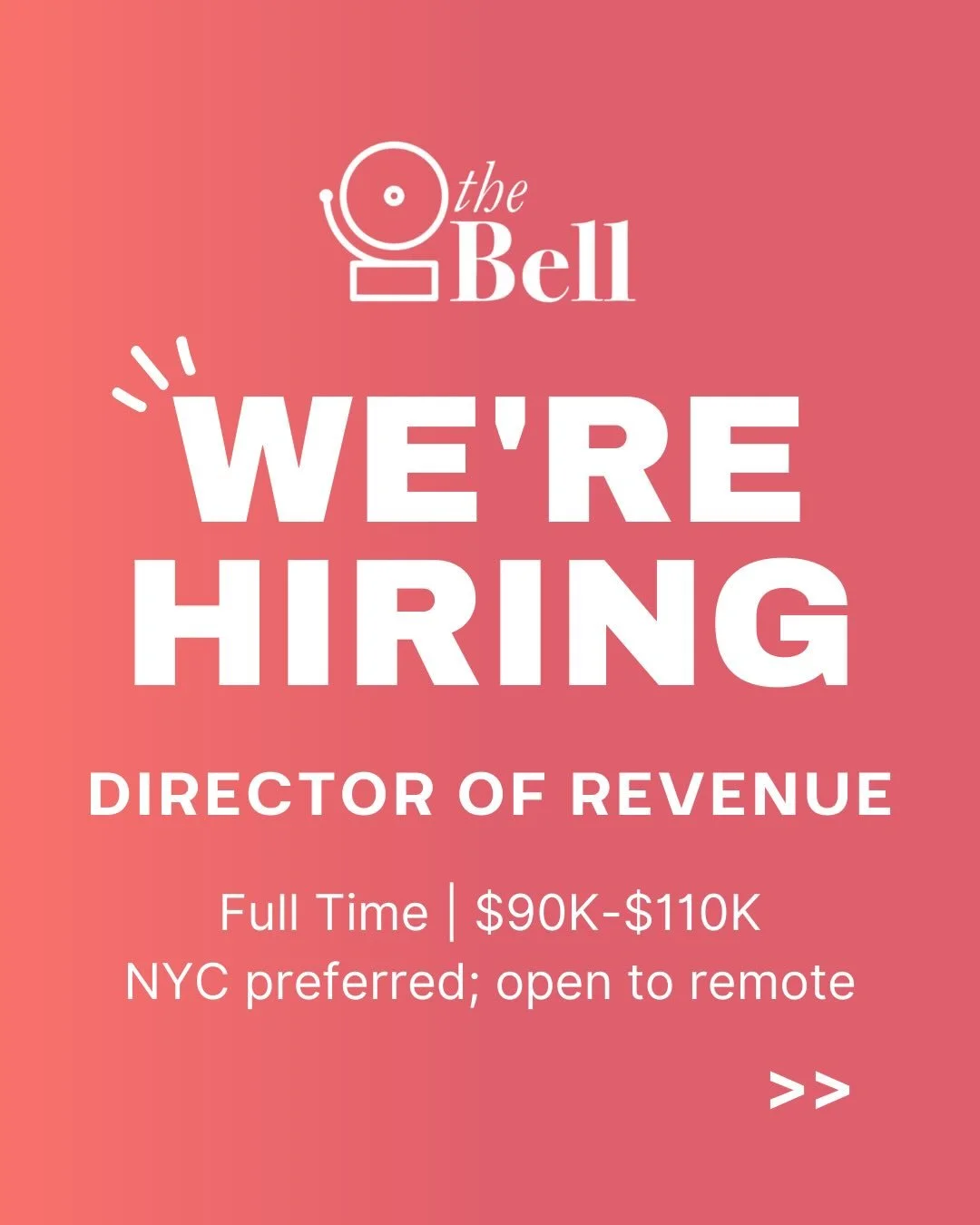 Big news! We are hiring our first Director of Revenue! Please help us spread the word. Link to our jobs page in bio.

#job #nonprofit #fundraising #development #hiring