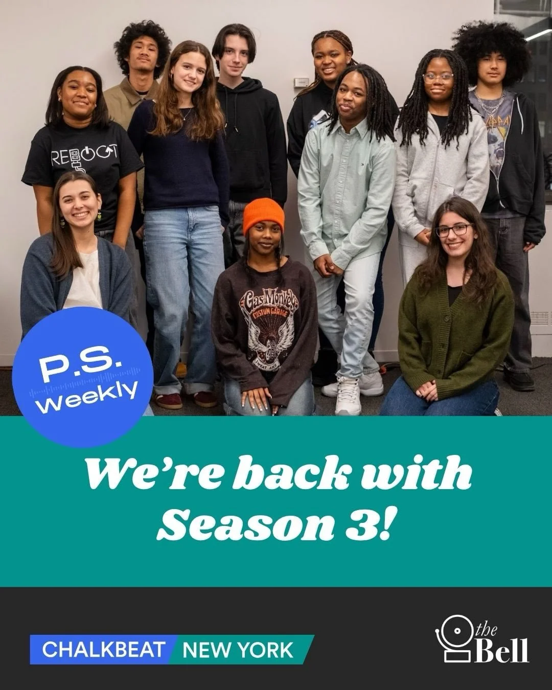 Breaking news 🥁 P.S. Weekly is back with Season 3!

The Bell and @chalkbeatorg are once again teaming up to bring you a new season centered on the voices of NYC students and teachers. 

🎧 The trailer is OUT NOW!

We&rsquo;re diving into the most pr