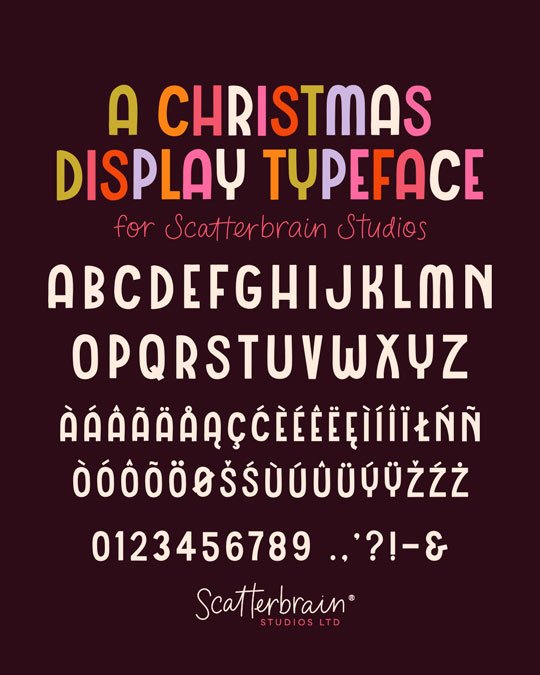 Scatterbrain Studios Christmas Font
