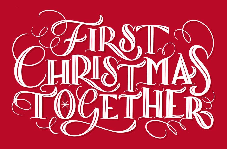 Christmas book title lettering by lettering artist and calligrapher Julia Broughton
