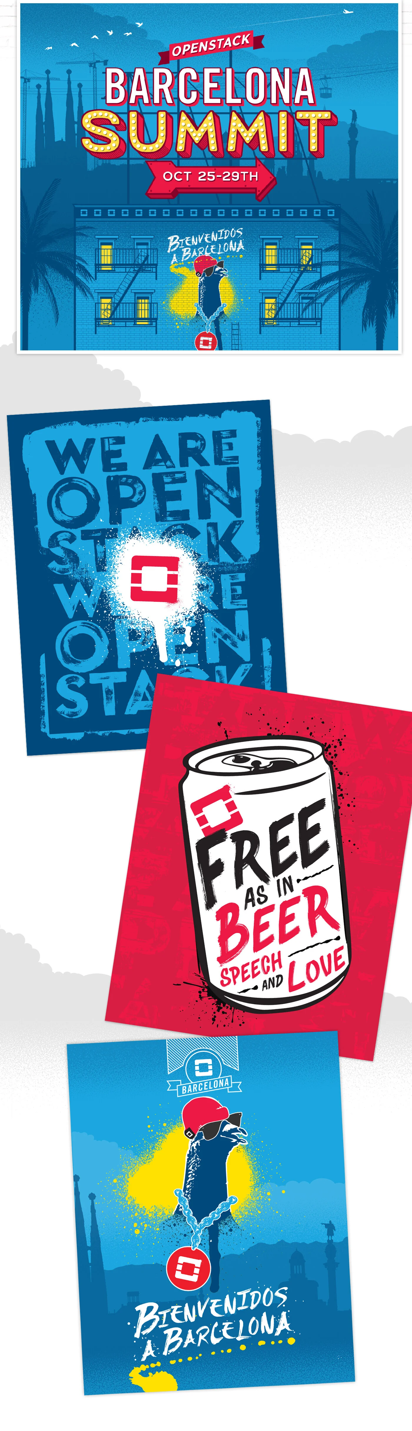 Posters designs for Openstack's Barcelona Summit