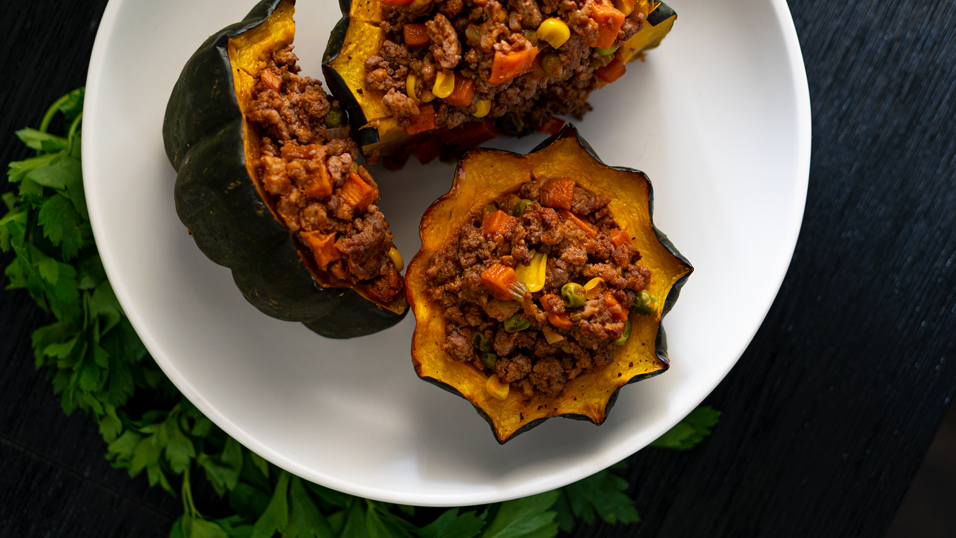 Lamb Stuffed Acorn Squash