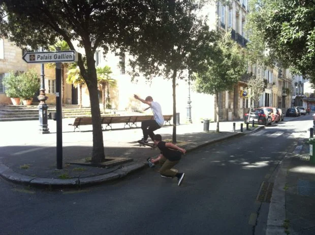Gaetan Salvignol and Josh busy in those Bordeaux streets.