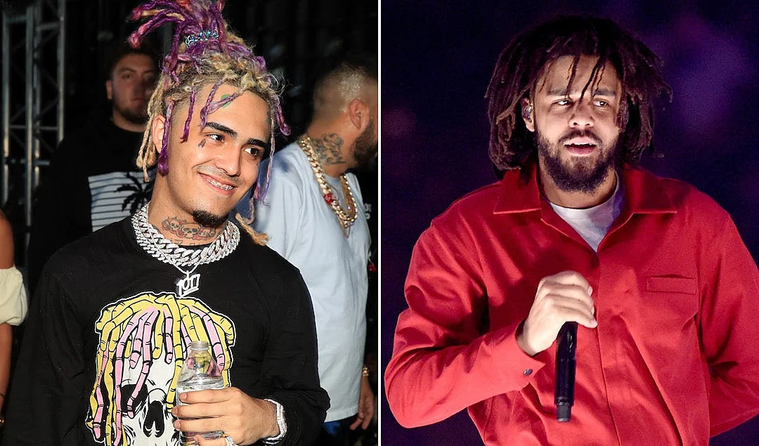 Left: Lil Pump, Right: J. Cole