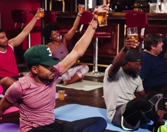 Chance The Rapper & Kevin Hart do Beer Yoga