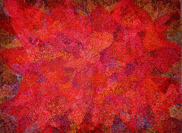 Symphony in Red , 2013, Acrylic paint on canvas, 102 x 76 inches