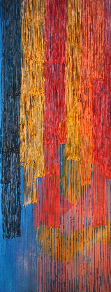 Sacred Threads, 2011, Acrylic on canvas, 58 x 22 inches