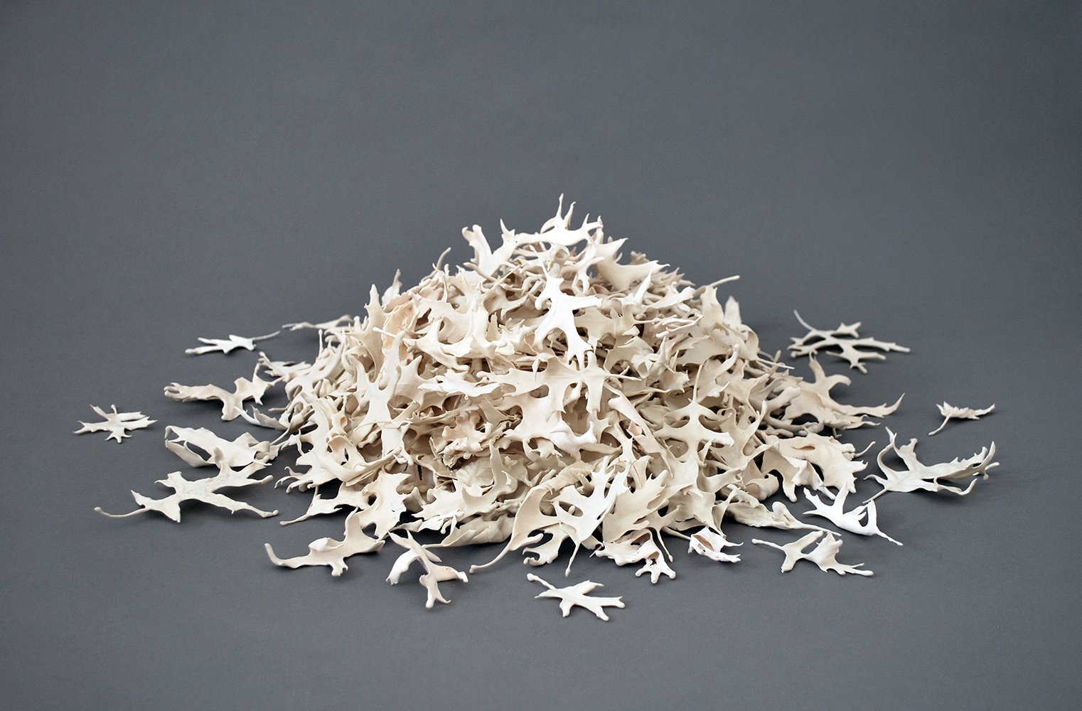 Leaf Pile , 2016, Porcelain, 7 x 25 x 21 inches