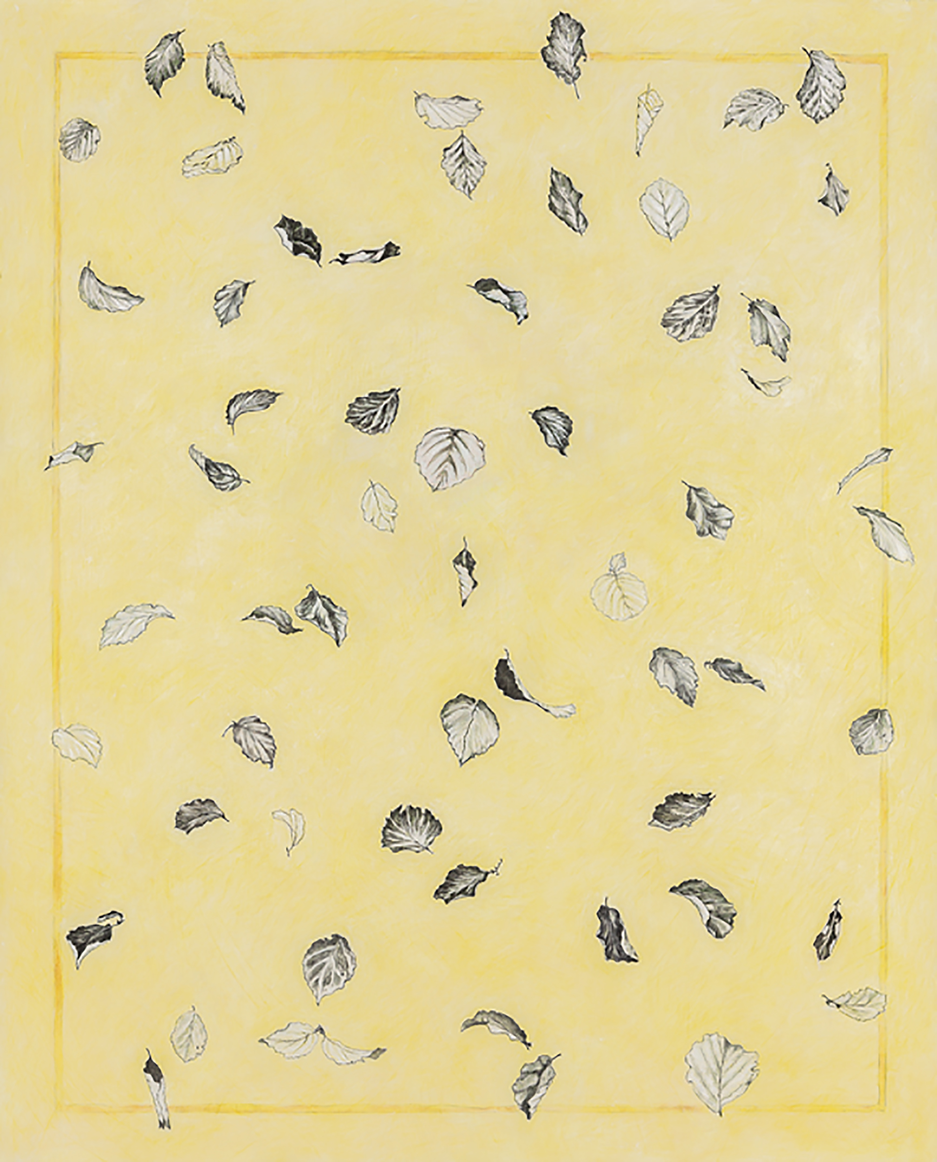 Barbara Grinell, Autumn, Gauche, pastel and charcoal, 64" x 52"