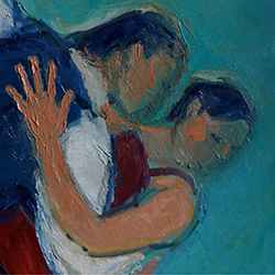 Petey Brown, Primary (detail), 2014, Oil on linen, 36 x 30 inches