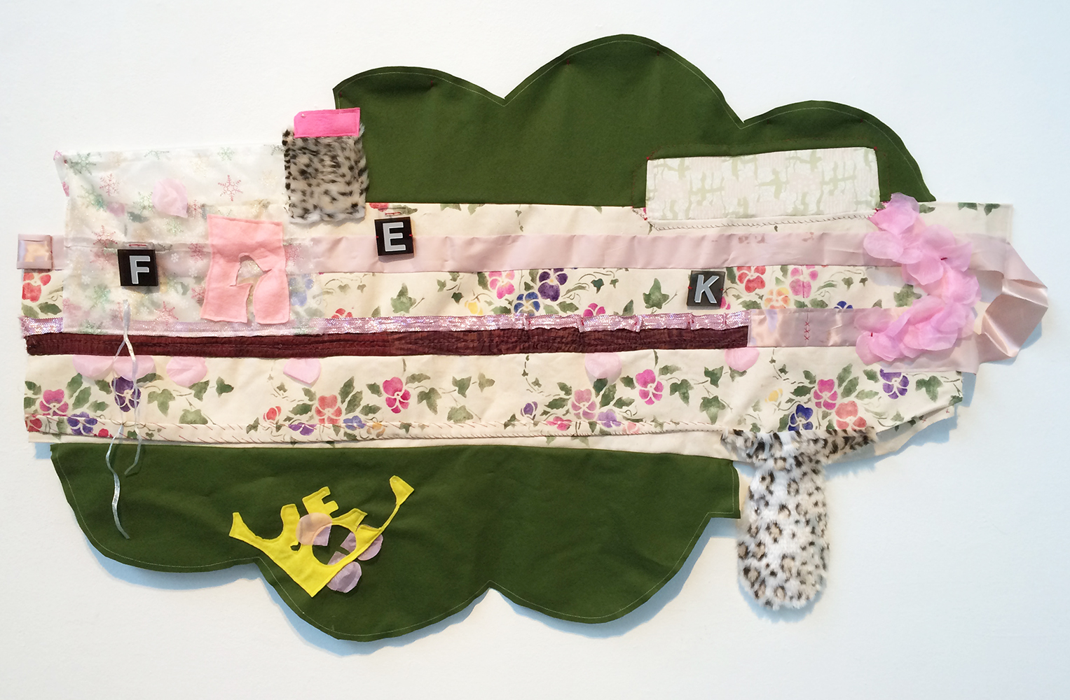 Lisa Cooperman. Fek . 2016. Mixed Media. 33" x 59" x 1”