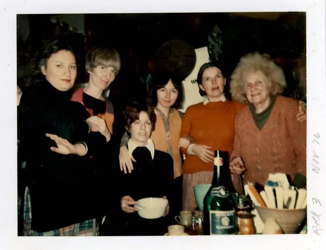 Left to right: Loretta, Clover, Maude (seated), Daria, Anne and Sari , 1976