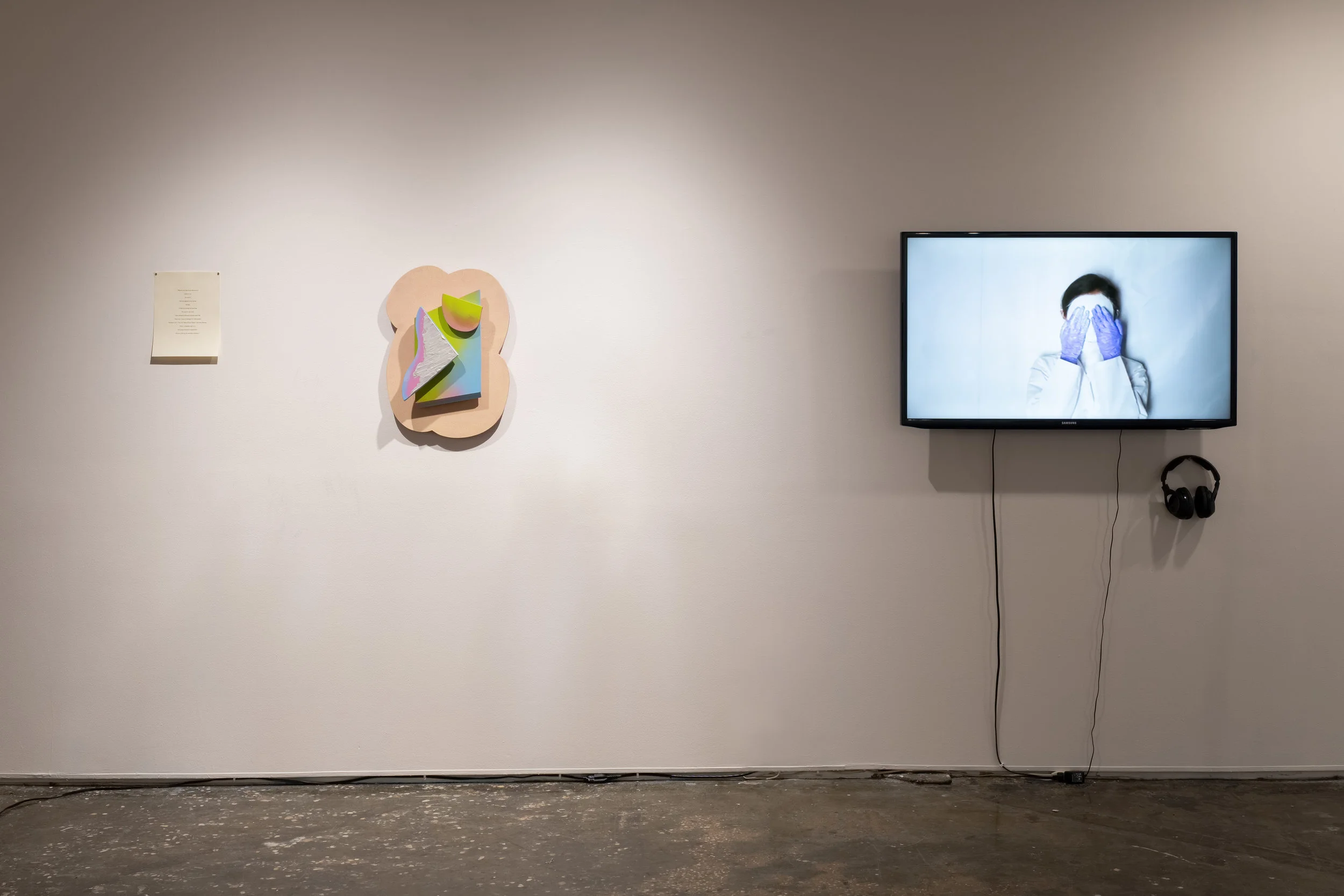Installation view of Let’s try listening again