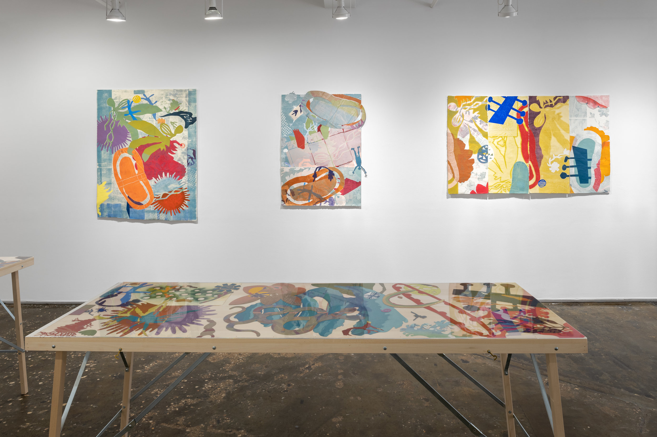  Installation view of  Steamroller Collaborations.  Photo by Sebastian Bach. 