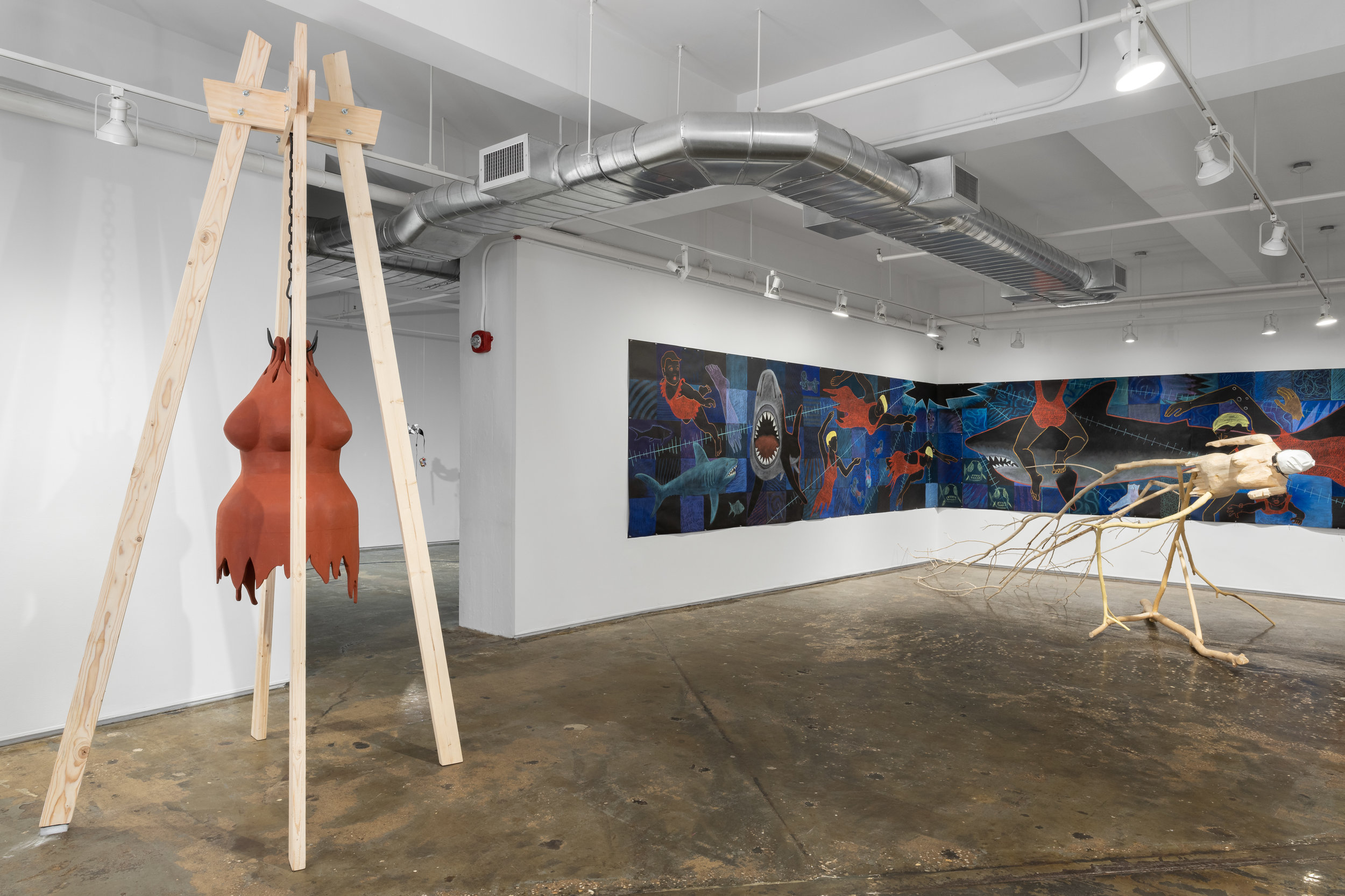  Installation view of  Swim Faster . Photo by Sebastian Bach. 