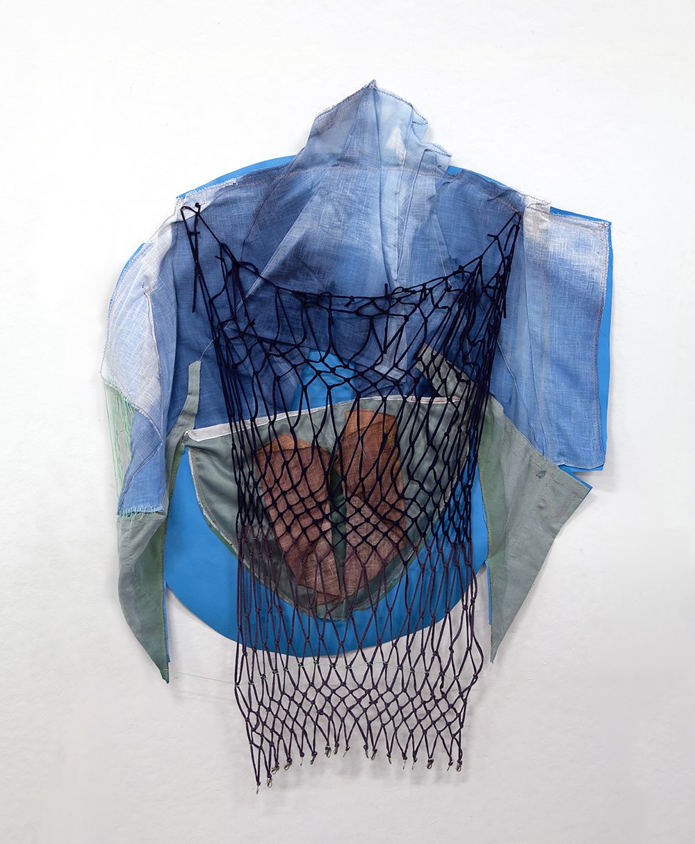  María de Los Angeles Rodríguez Jiménez,  Asesu , 2023, Paper, cotton, linen, acrylic, and metal, 70 x 60 inches. 