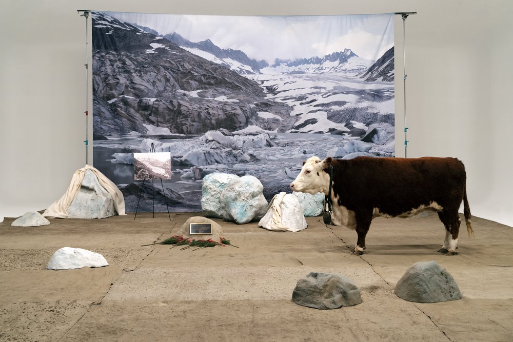  Ohan Breiding,  Belly of a Glacier (Glacier Funeral Still) , 2024, Digital C-print, 20 x 30 inches. 