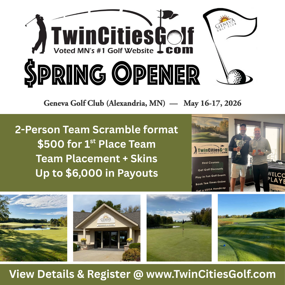 Golf Spring Is Coming TCG Spring Opener coming May 16-17, 2026 to Geneva Golf Club in ...
