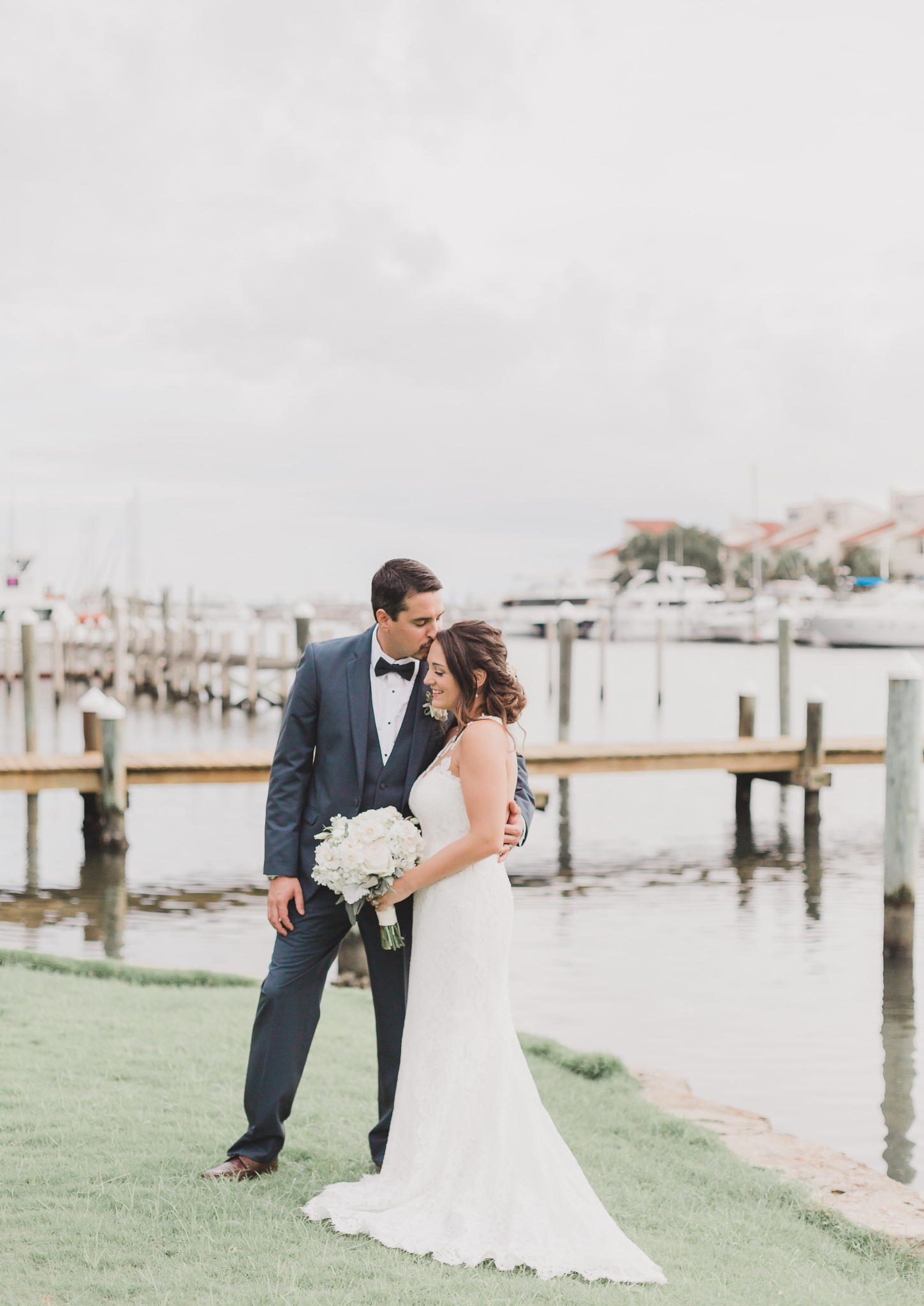 Bride and Groom Walking down the aisle at 5eleven