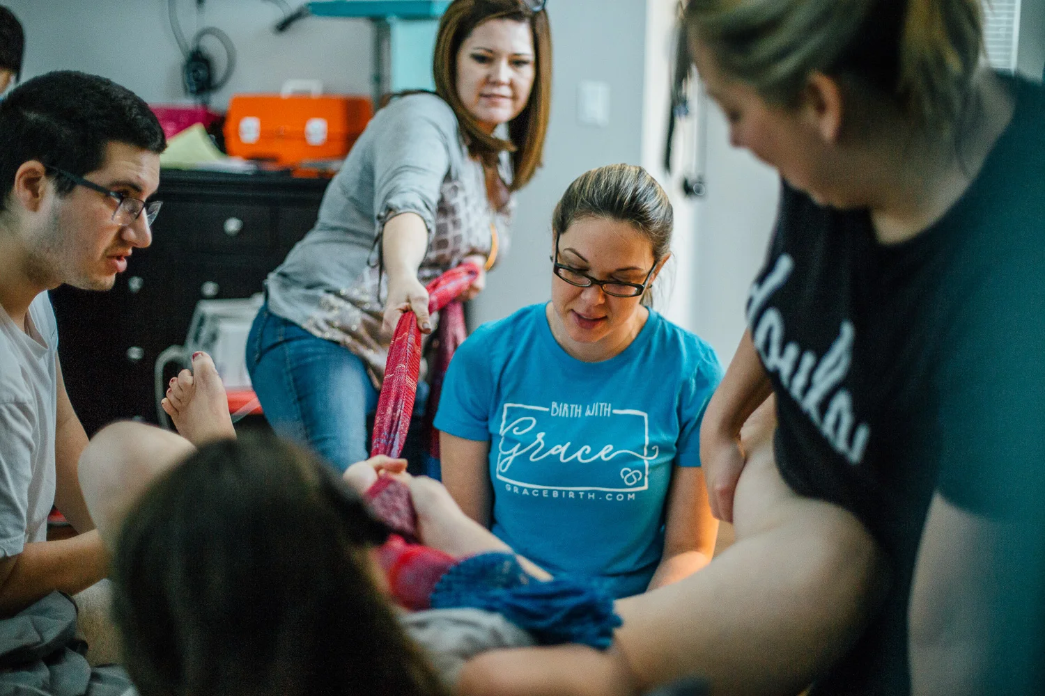 Photo Credit: Rebekah Maynard Photography Midwives Pictured: Megan Alpha with FWBC, Carla Morrow