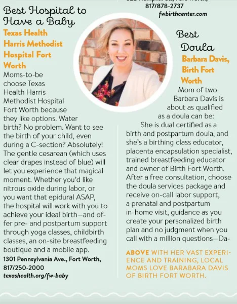 Best Doula in Fort Worth, 2018